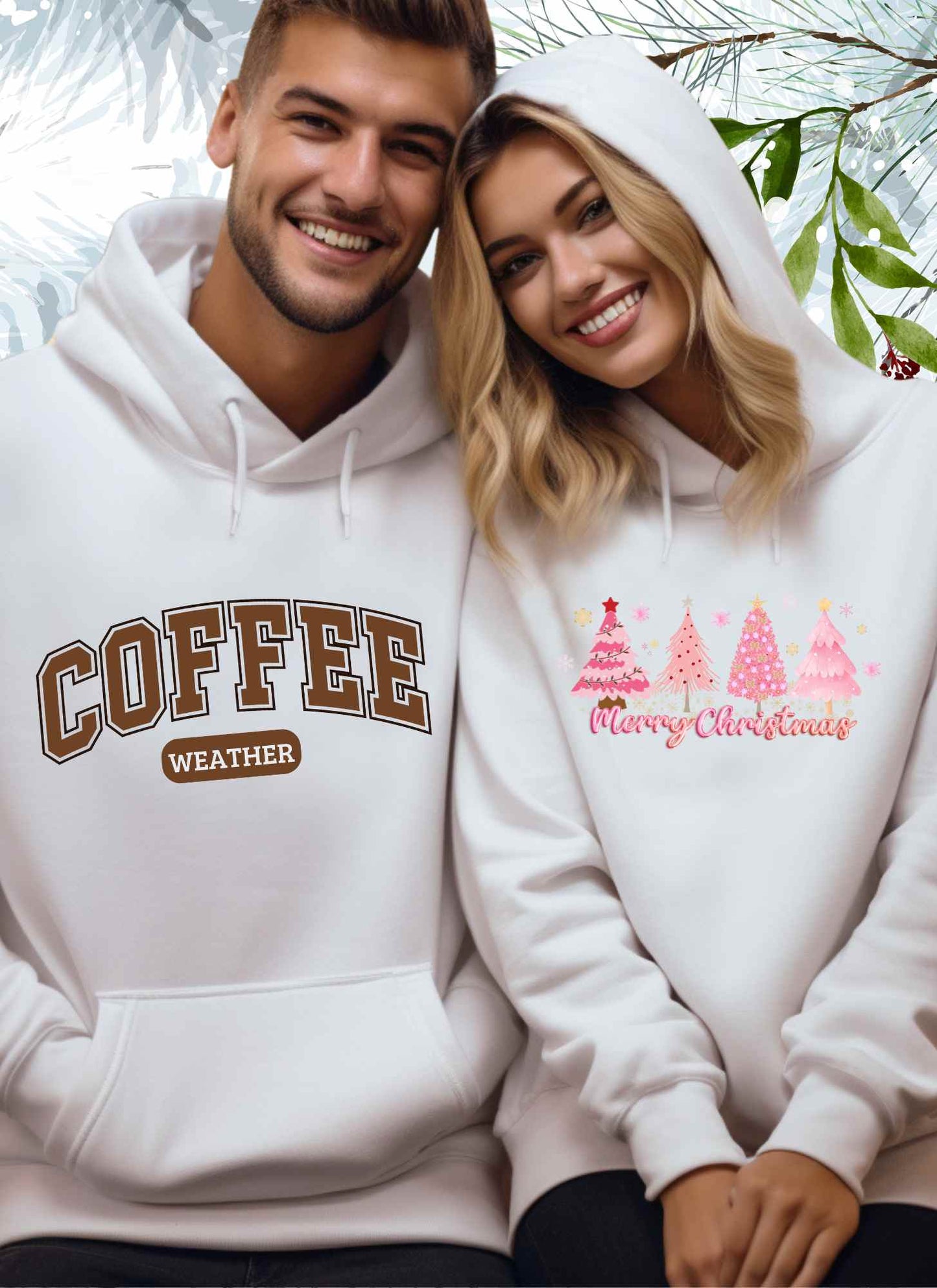 Pink Christmas Trees T-shirt Casual Cotton Top Summer