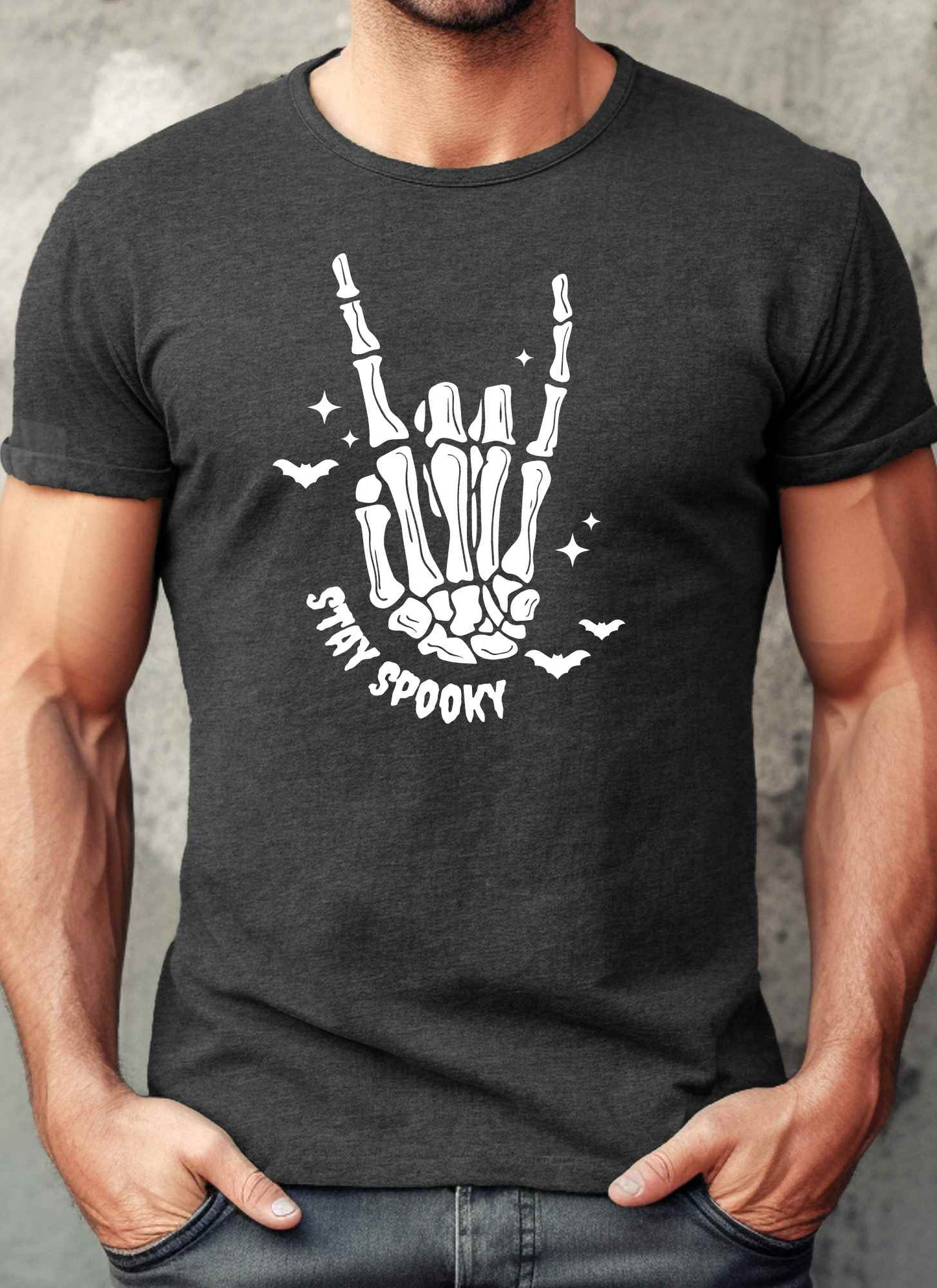 Stay Spooky Halloween Statement T-shirt Casual Cotton Top Summer