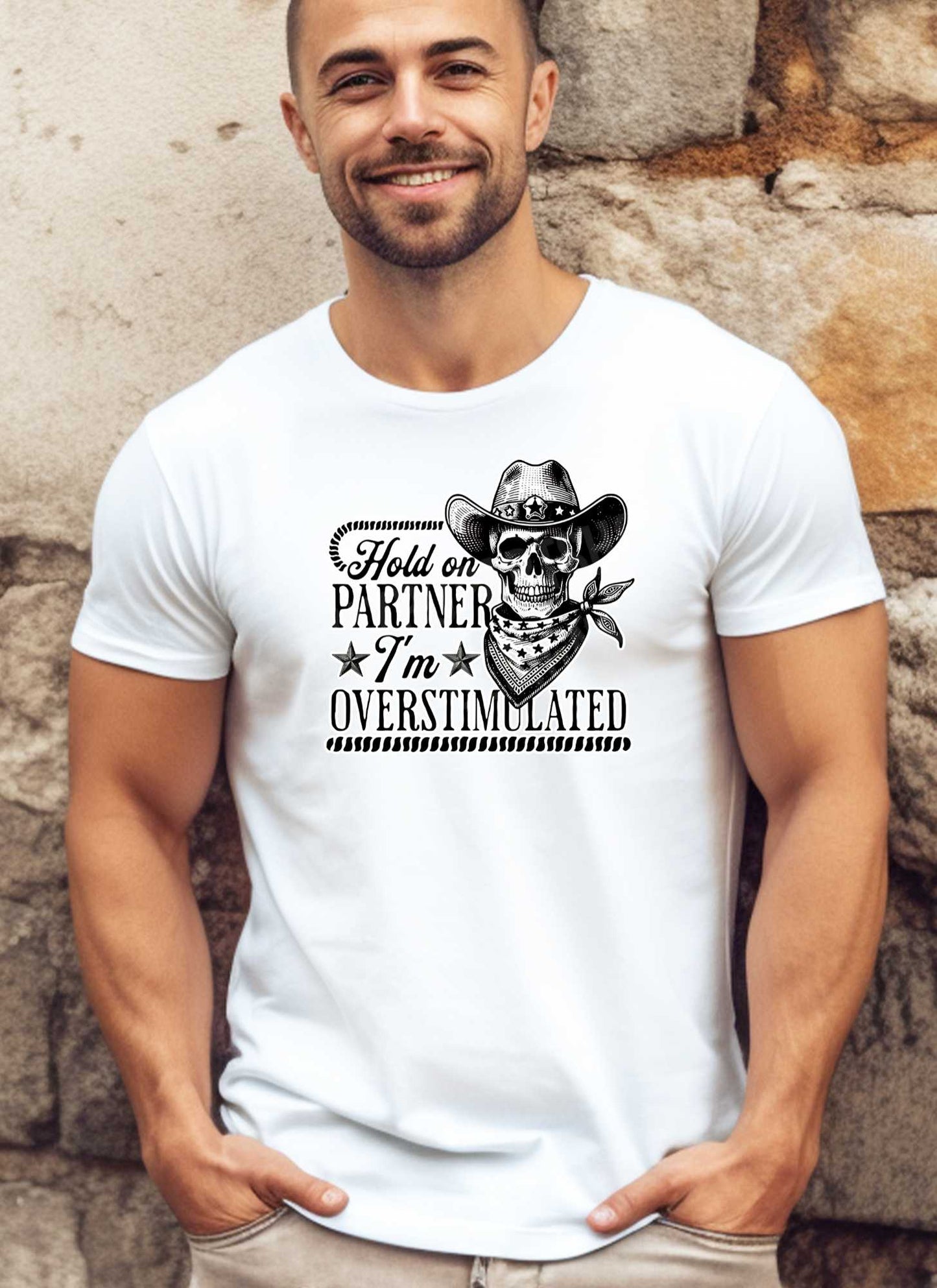 Overstimulated Men’s T-Shirt – Bold Statement Graphic Tee