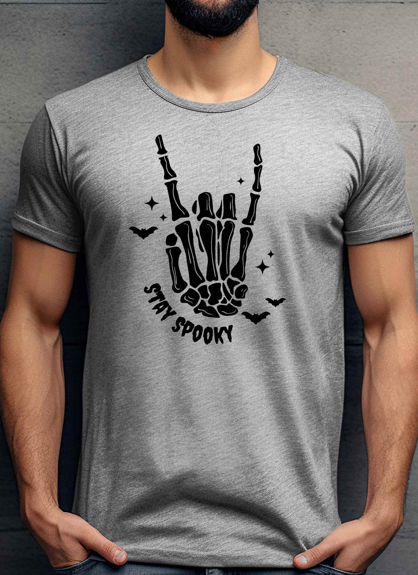 Stay Spooky Halloween Statement T-shirt Casual Cotton Top Summer