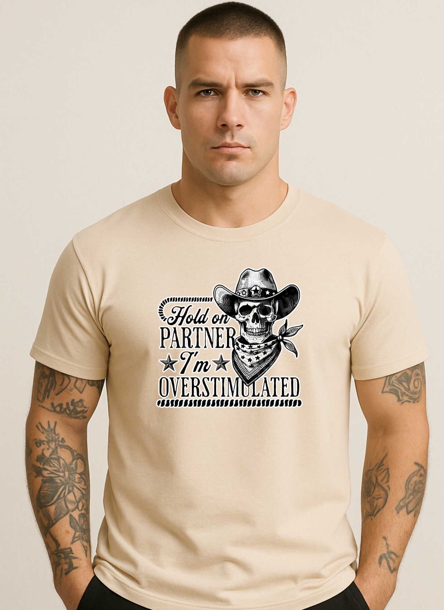 Casual Funny T-Shirt for Men – Hold On Partner Design