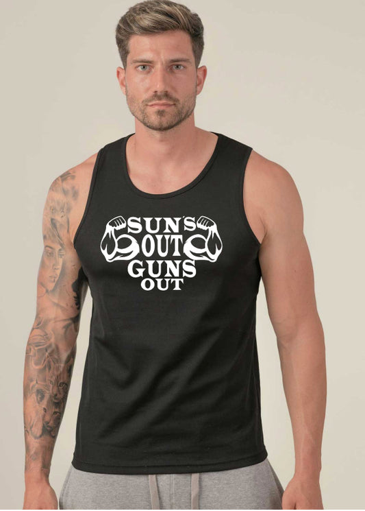 Sun's Out Guns Out Sport Tank Top Cotton