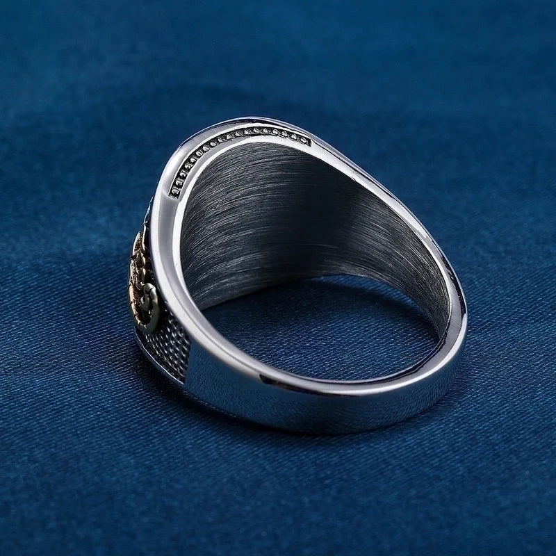 Hip-Hop Punk Streetwear Scorpion 304 Stainless Steel Plating Inlay Artificial Rhinestones Men's Wide Band Ring