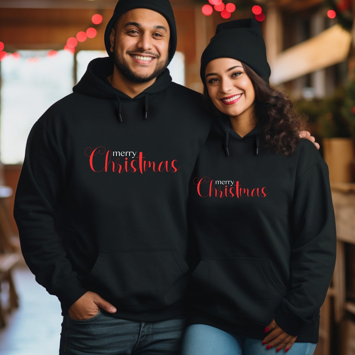 Santa Baby | Wife | Hubby | Merry Christmas Unisex Hoddie Pullover