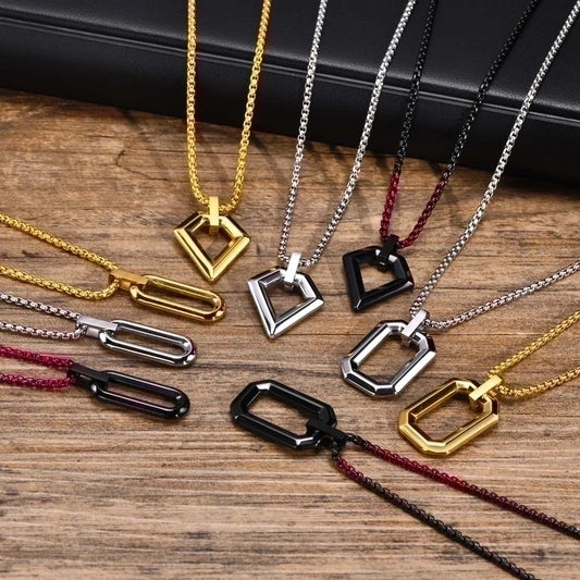 304 Stainless Steel Minimalist Classic Style Three-dimensional Solid Color Pendant Necklace