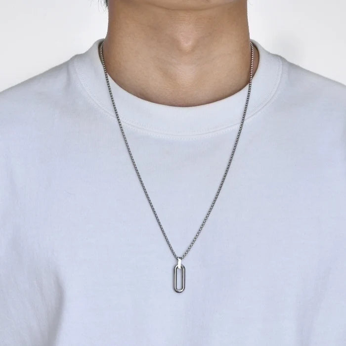 304 Stainless Steel Minimalist Classic Style Three-dimensional Solid Color Pendant Necklace