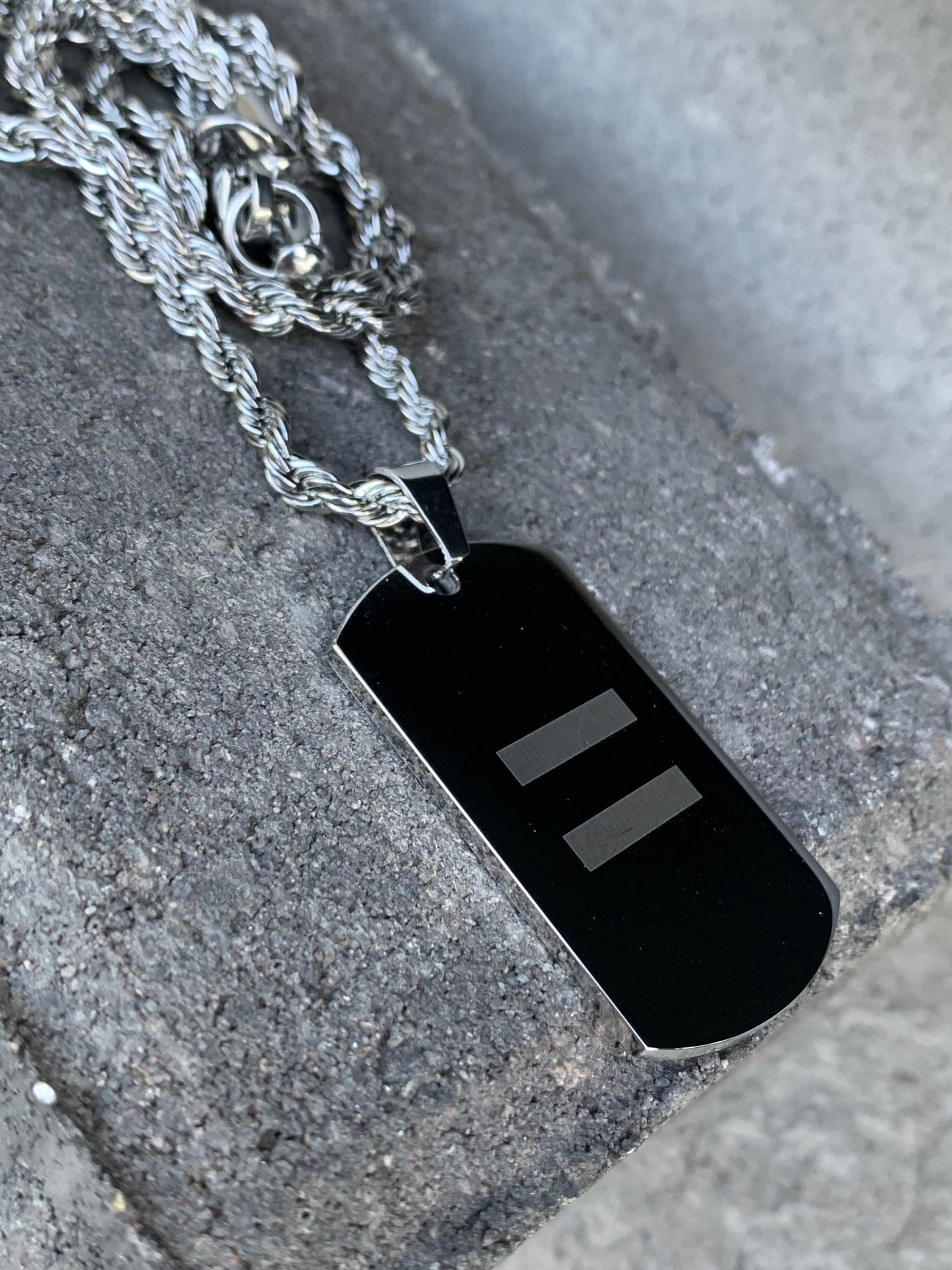 Equal Sign Laser Etched Stainless Steel Dogtag - Pride - Unisex - Men - Women
