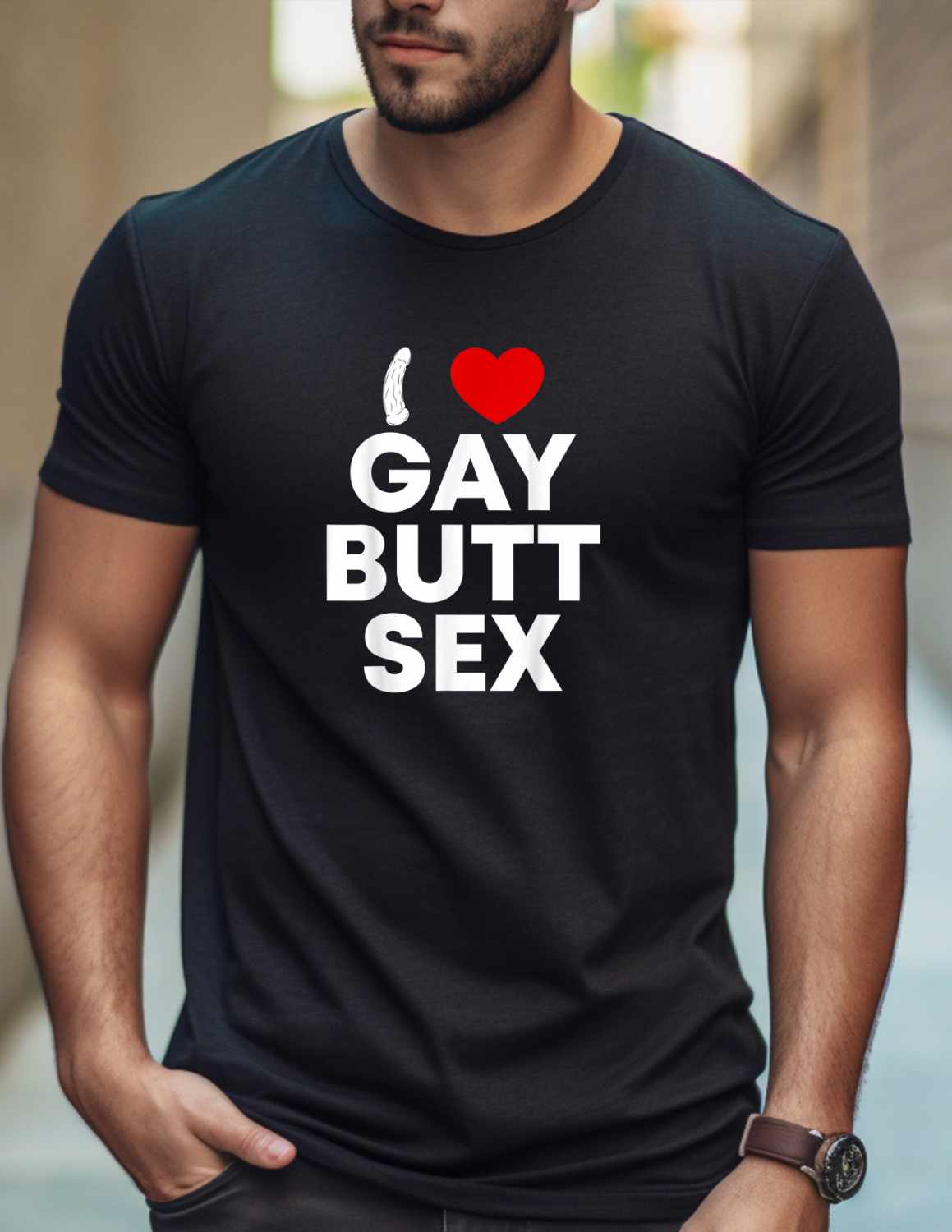 GAY BUTT S*X Statement T-shirt Casual Cotton Summer Breathable Fabrics