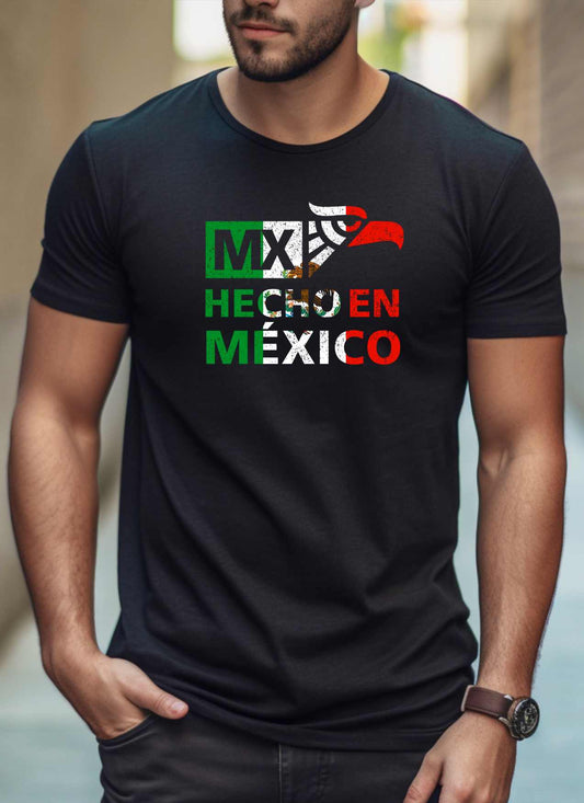 Hecho en Mexico T-shirt Casual Cotton Top Summer Basic Breathable Fabrics