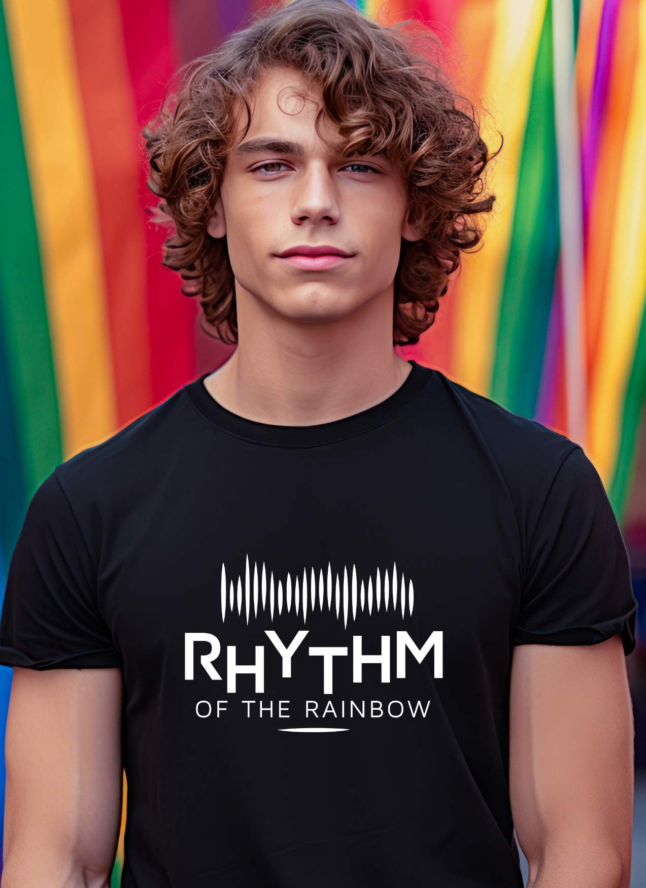 RHYTHM of The Rainbow Long Beach Official T-shirt 2024 LGBTQ+ Unisex Love Pride