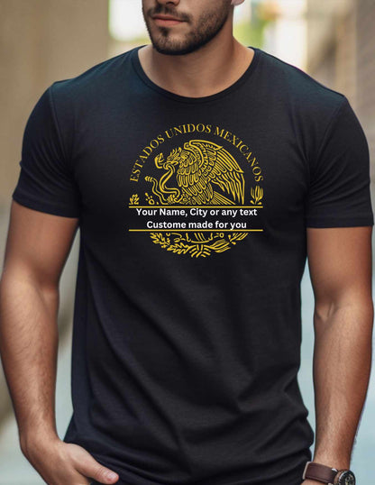 Estados Unidos Mexicanos Custom made T-shirt with your City or State.