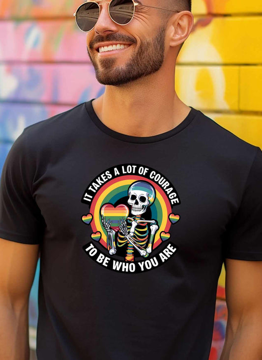 It Takes a lot of Courage LGBTQ+ Halloween EDITION Statement T-shirt