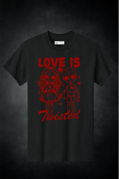 LOVE IS Twisted – Valentine Statement Graphic T-Shirt