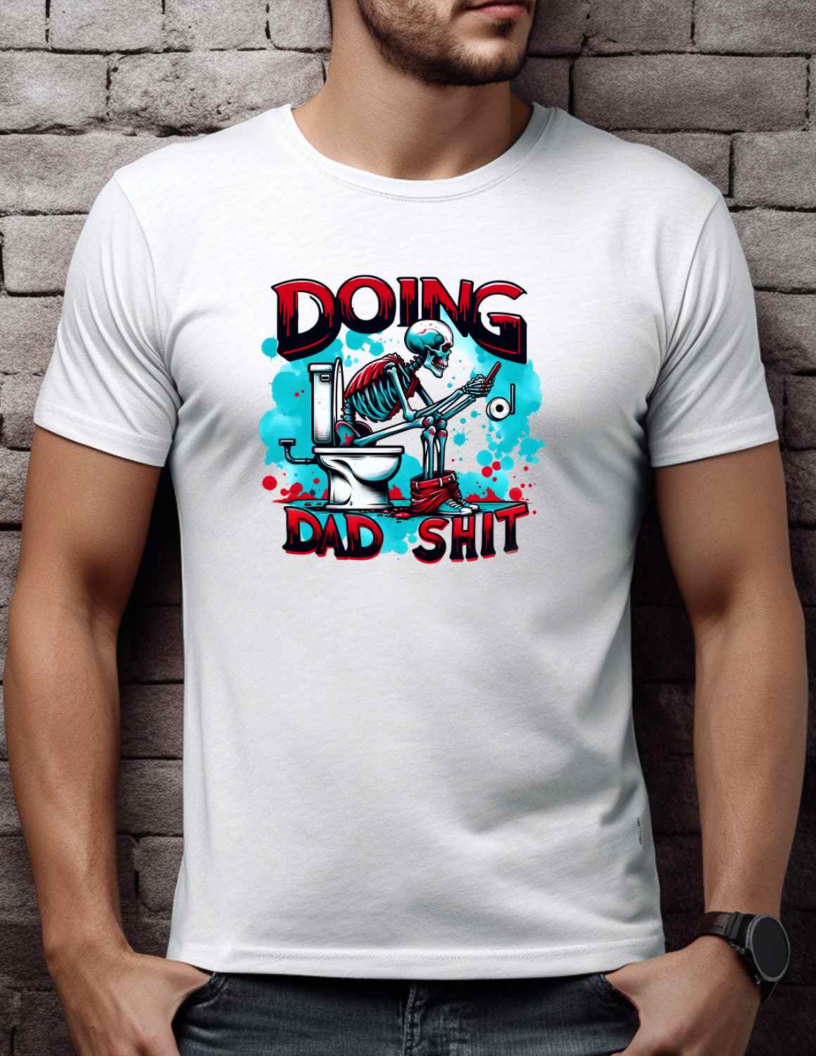 Doing Dad Shit Statement T-shirt Casual Cotton Top Summer Breathable Fabrics