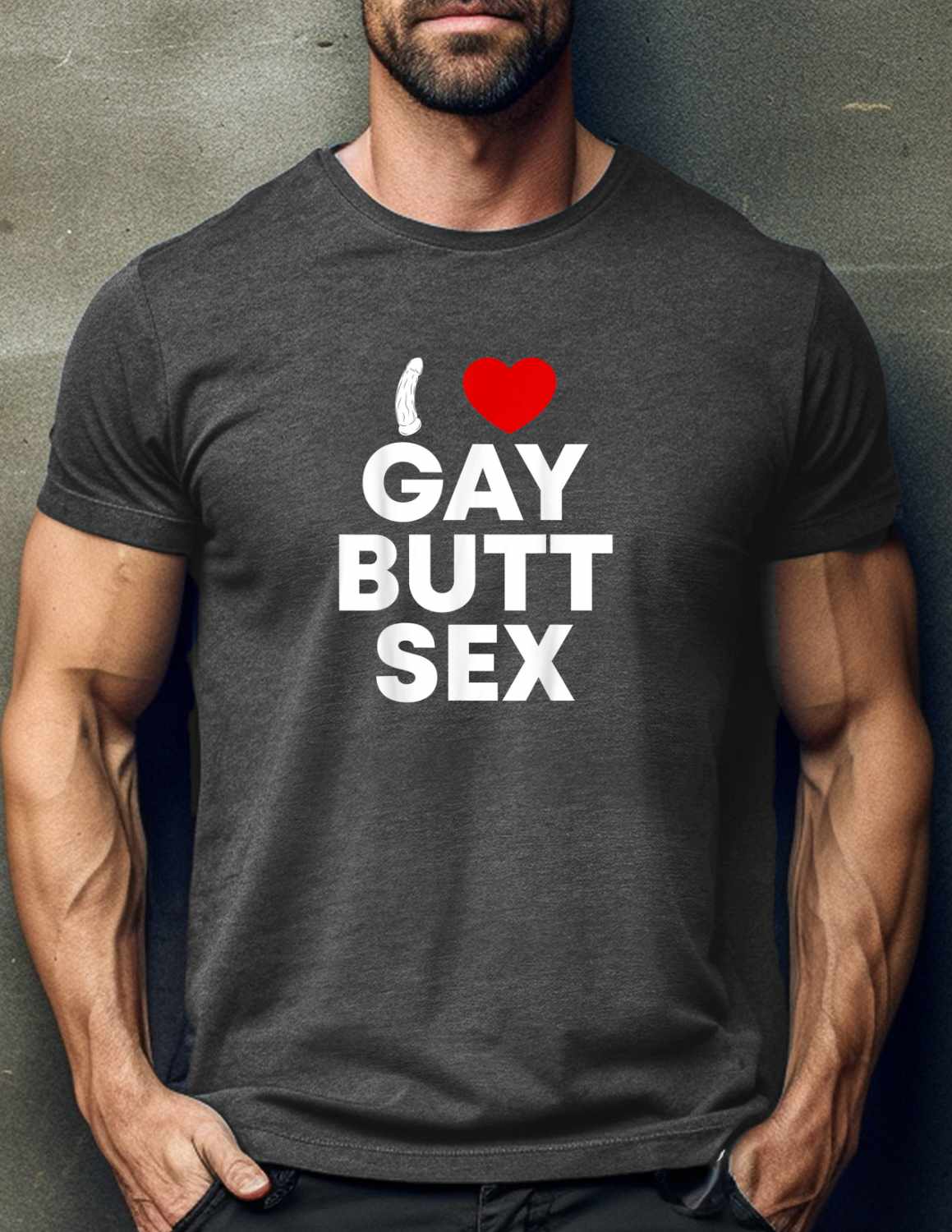 GAY BUTT S*X Statement T-shirt Casual Cotton Summer Breathable Fabrics