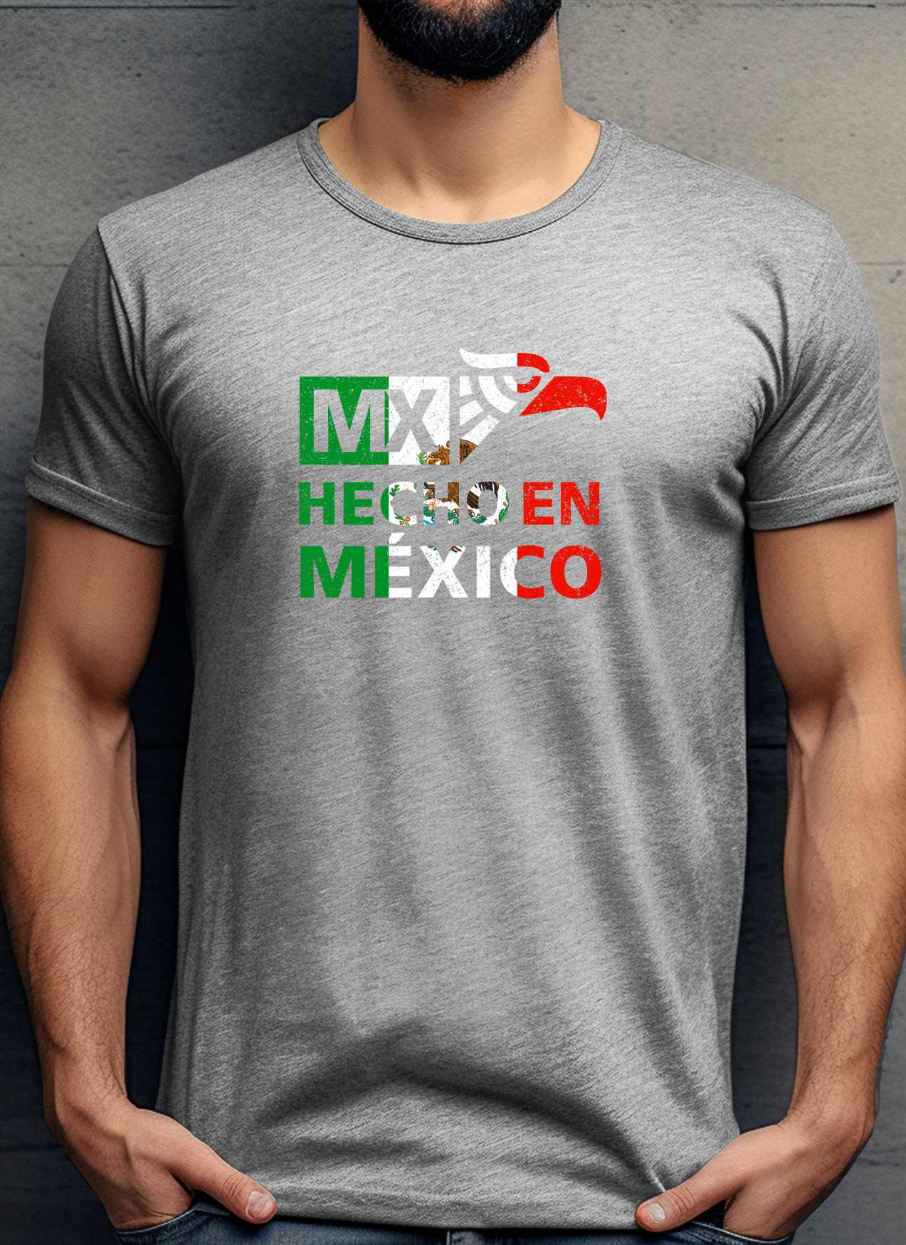 Hecho en Mexico T-shirt Casual Cotton Top Summer Basic Breathable Fabrics