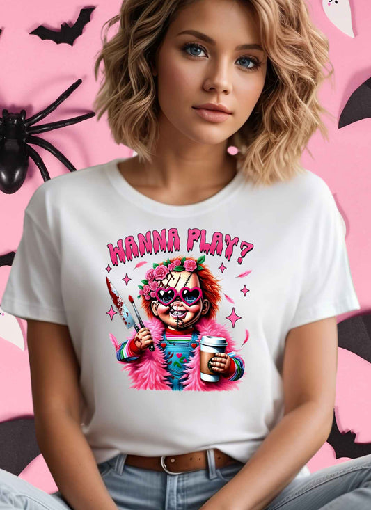 Wanna Play?  Halloween Unisex T-shirt | Hoodies Casual