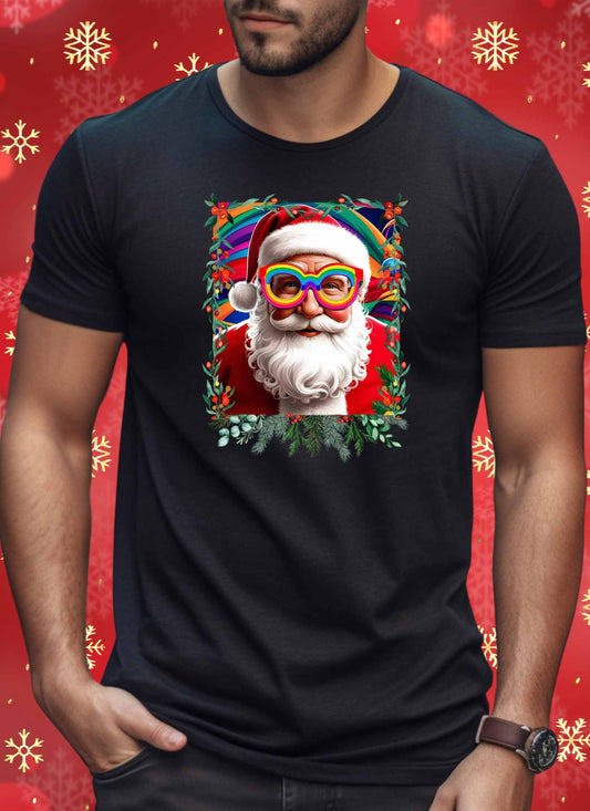 Cool Santa T-shirt Casual Cotton Top Summer