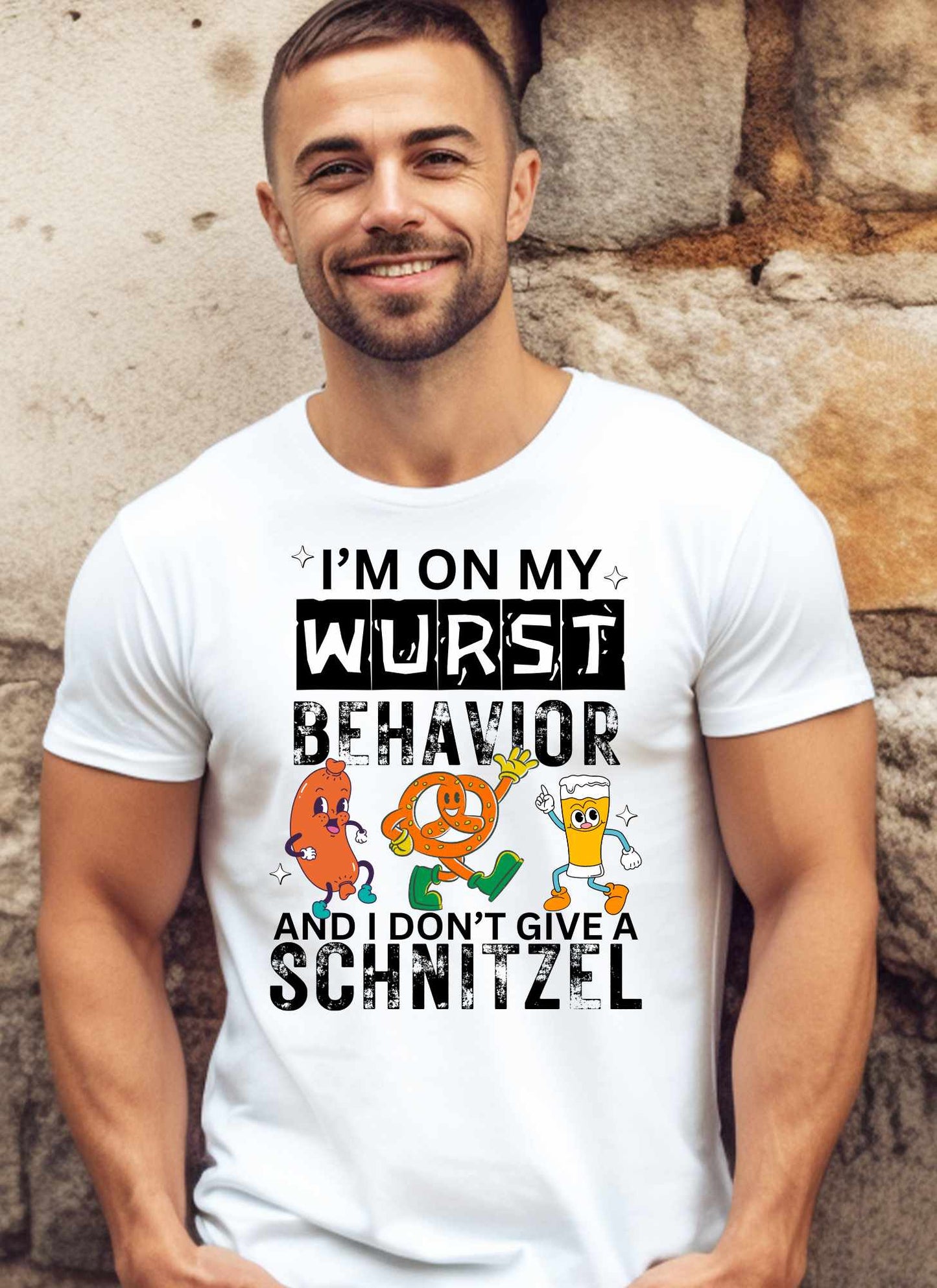 I'm on my Wurst Behavior Statement T-shirt Casual Cotton