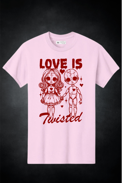 LOVE IS Twisted – Valentine Statement Graphic T-Shirt