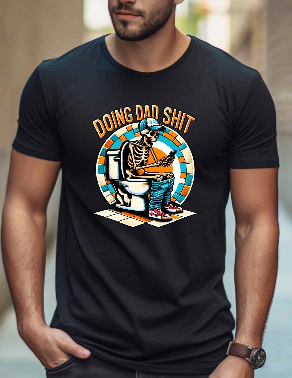 Doing Dad Shit Statement T-shirt Casual Cotton Top Summer Breathable Fabrics