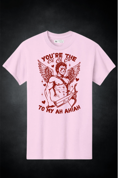 You’re the “Ah Ah Ah” to My Heart – Valentine Cupid Graphic T-Shirt