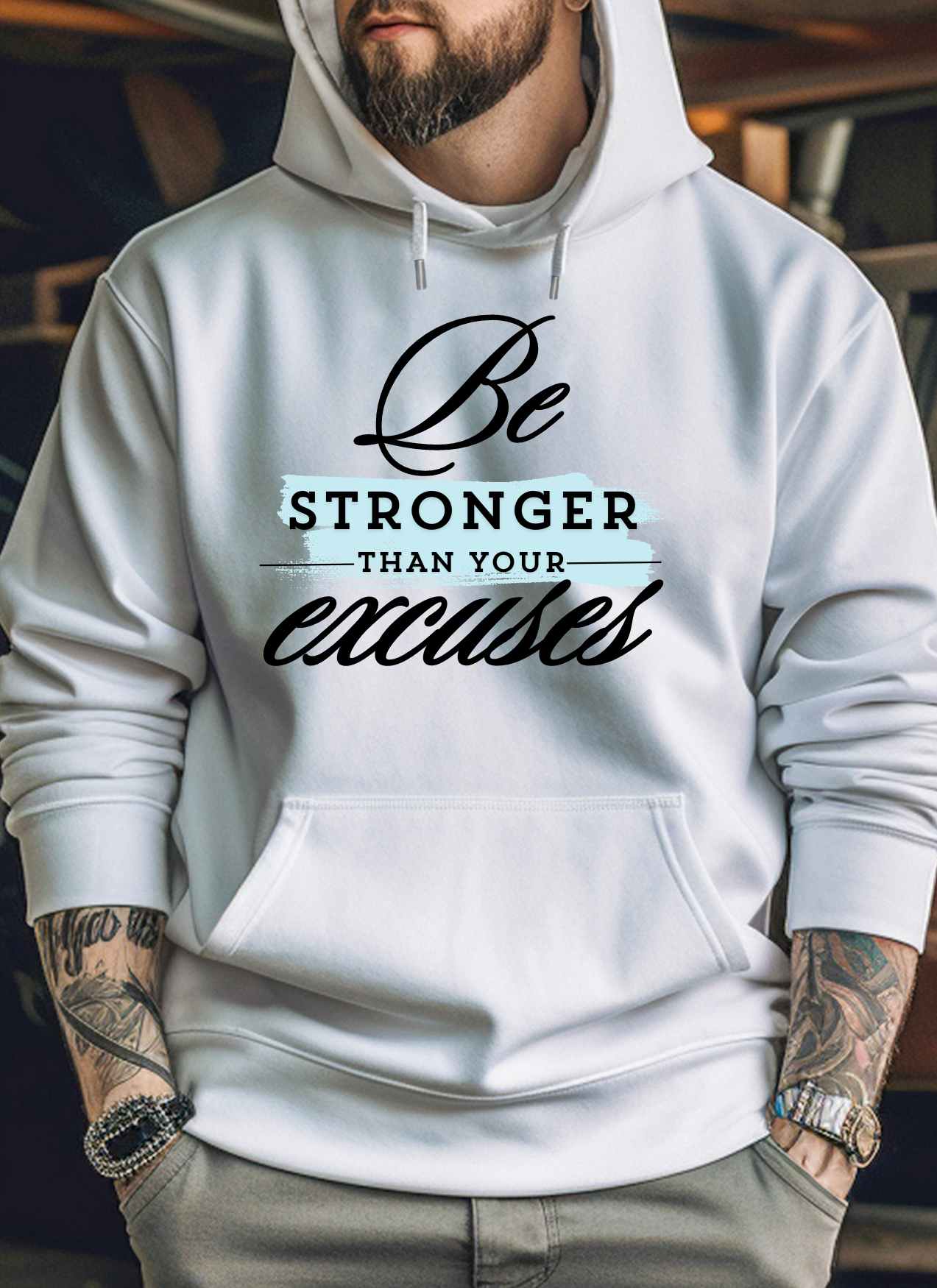 Be Stronger than your Excuses Statement T-shirt Casual Cotton Top Summer