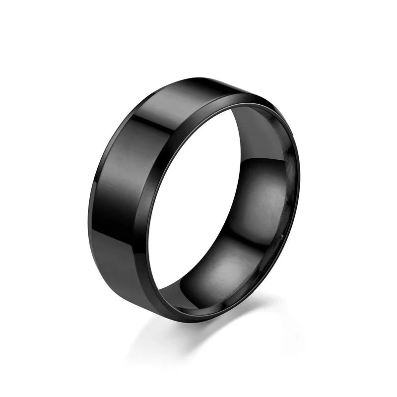 Men’s Classic Stainless Steel Ring – Multiple Colors, Durable & Stylish