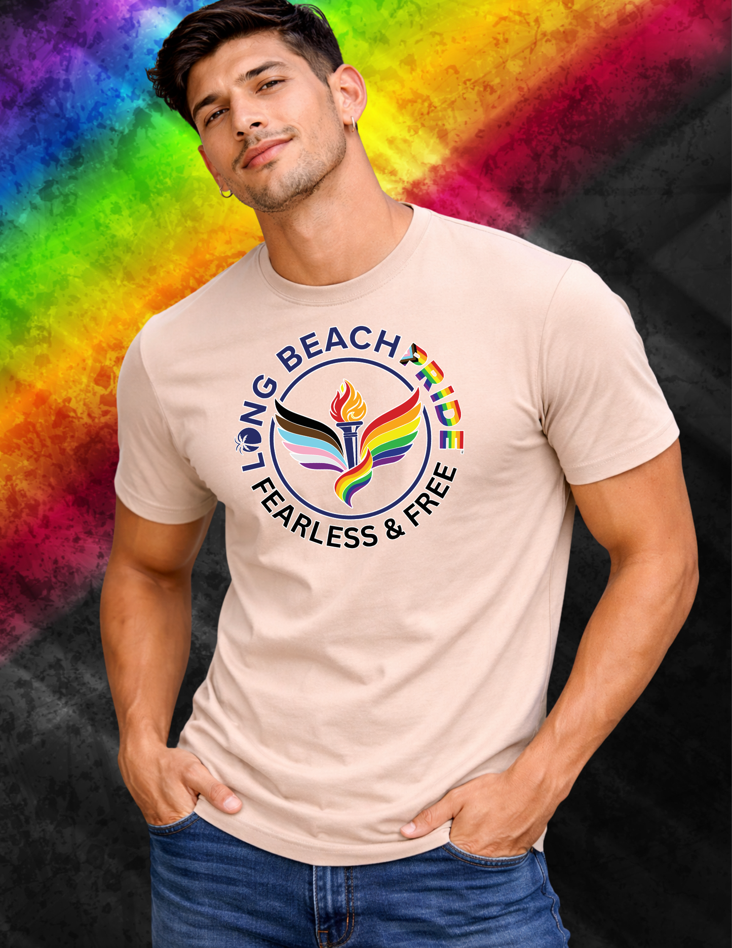 Fearless & Free – Long Beach Pride 2026 Official Tee