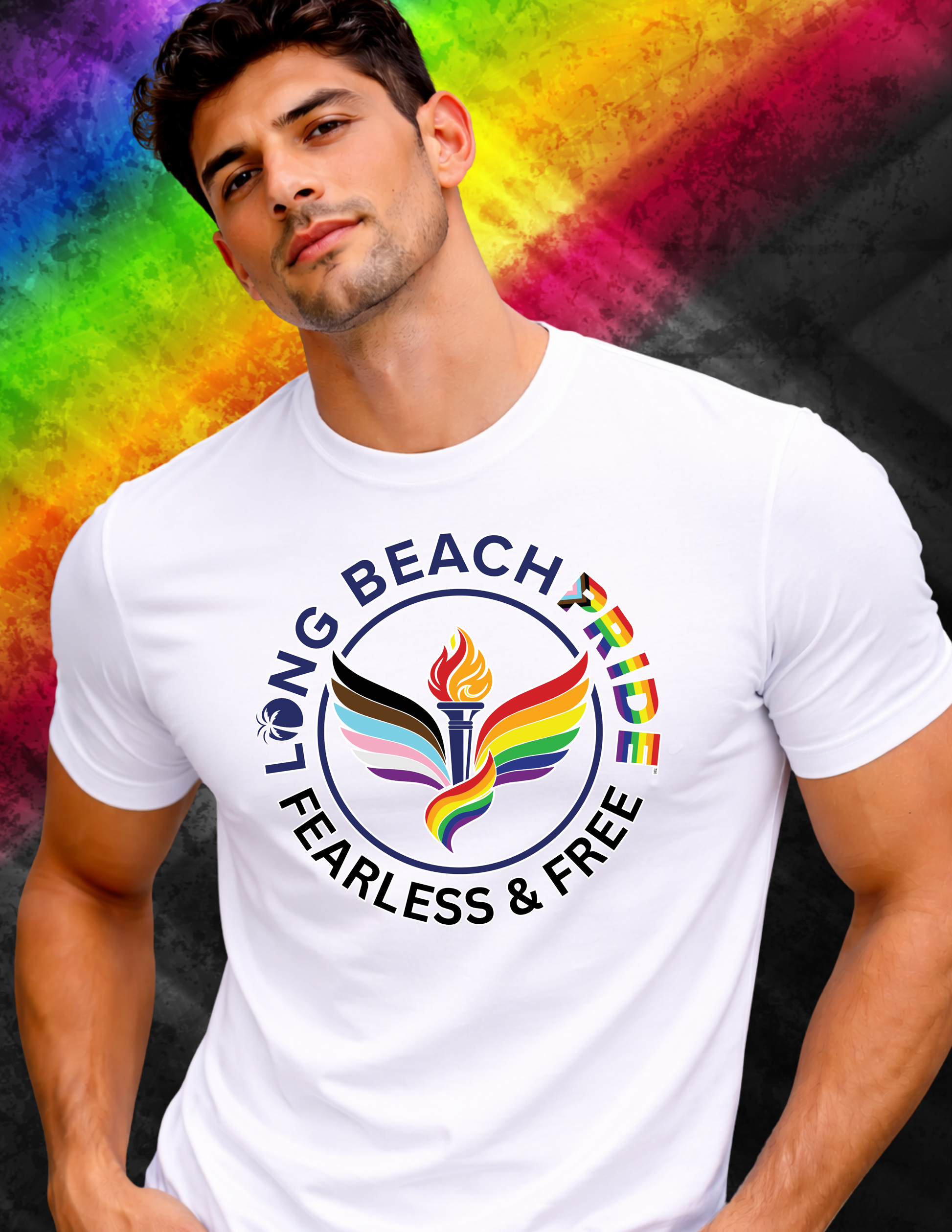 pride festival outfit featuring fearless and free t shirt