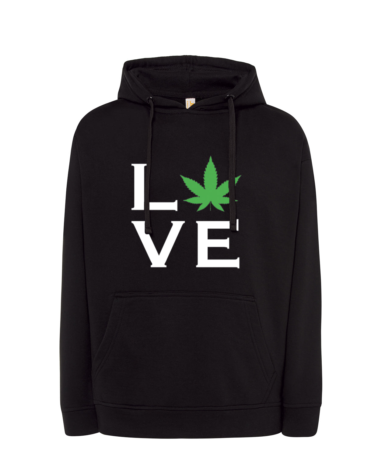 Pullover Hoodie Love Weed Leaf