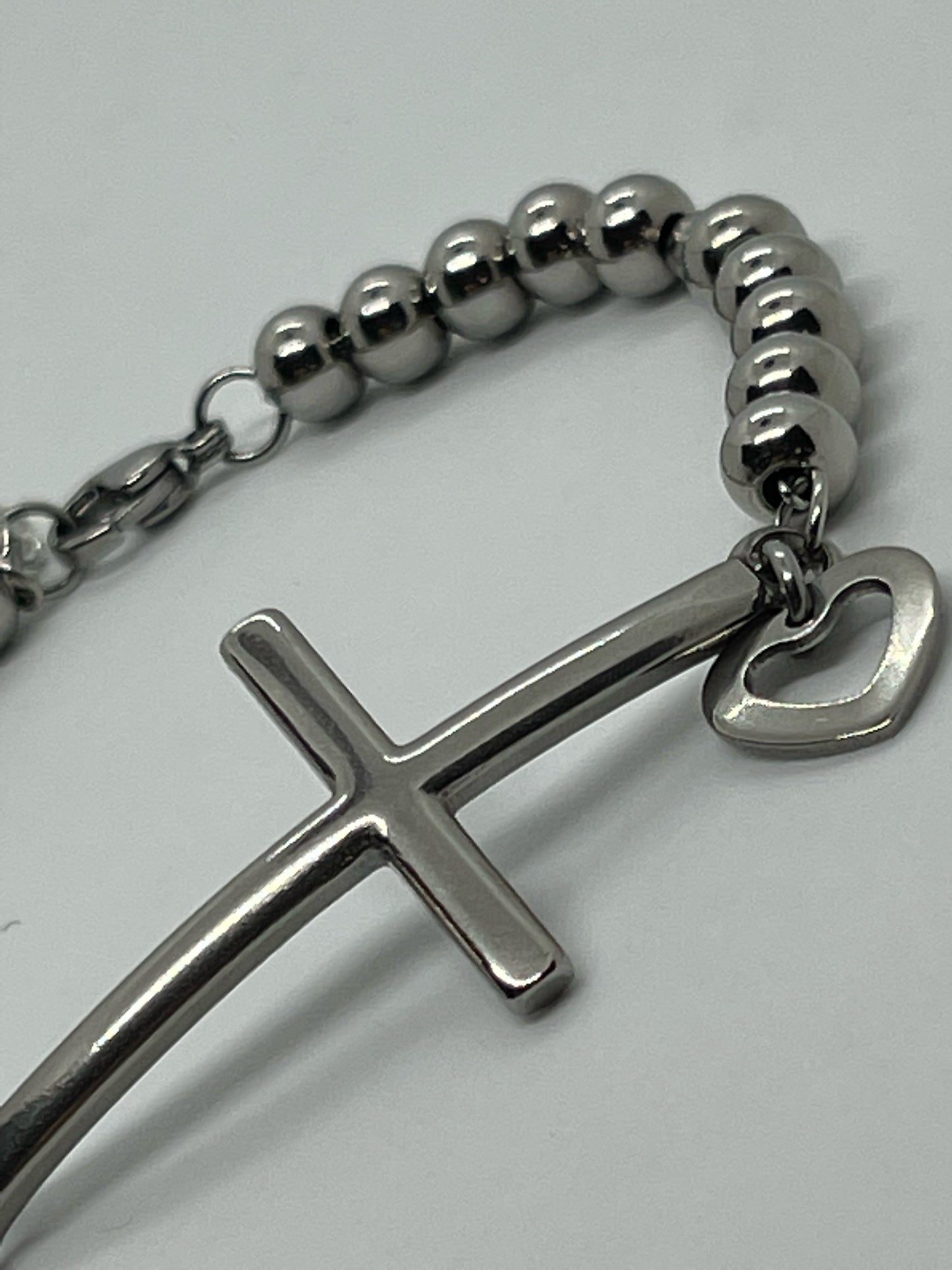 Stainless Steel Cross Bracelet Gold and silver