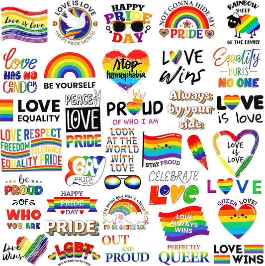 Assorted Pride Stickers for LGBTQ, Waterproof 5 piece