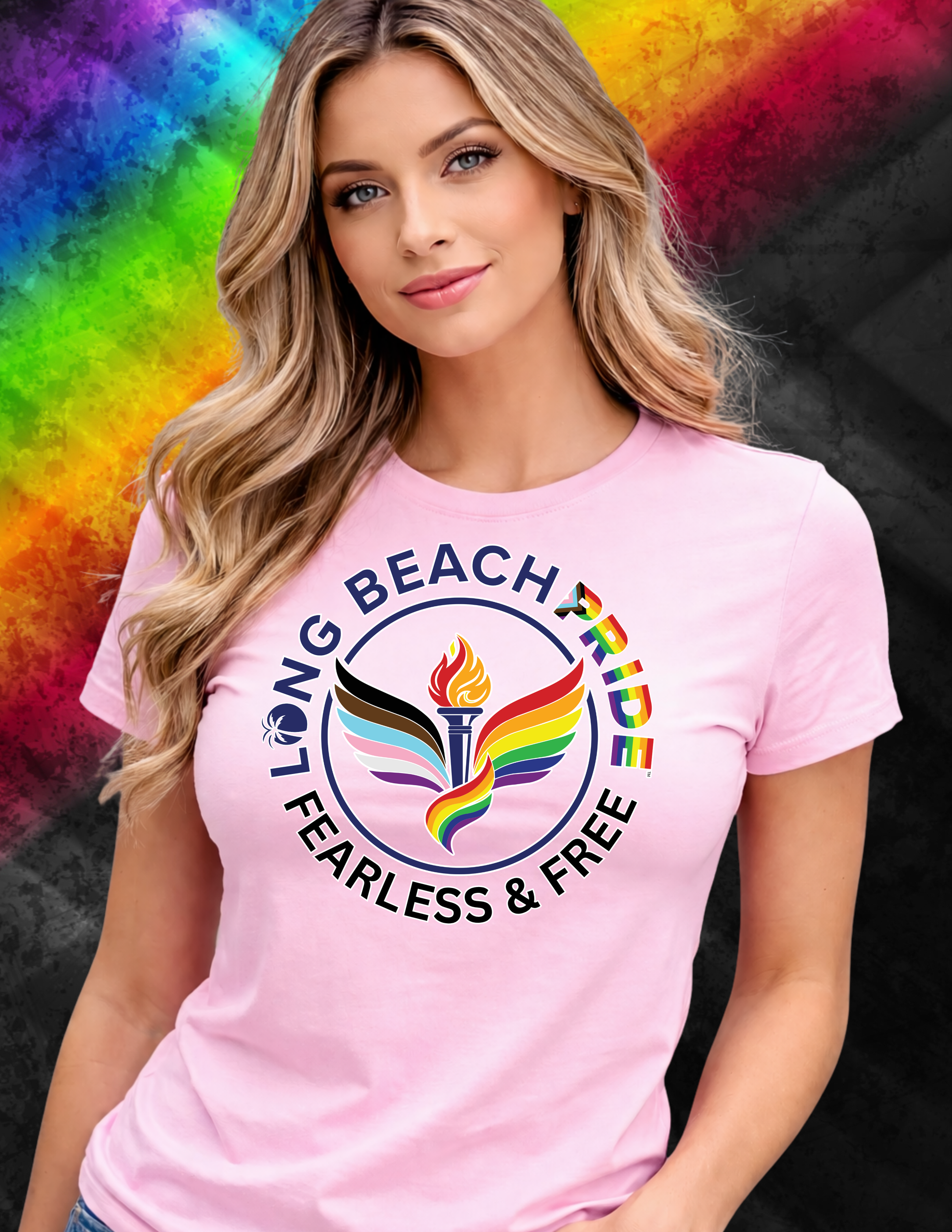 lgbtq pride shirt with bold fearless and free message