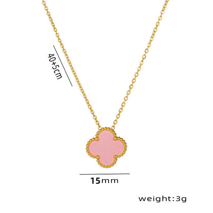 Luxury 18K Gold Plated Stainless Steel Necklace – Flower Designs