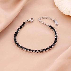Tennis Bracelet Stainless Steel Zircon for Men Women Micro-set Full Diamond Iced Out