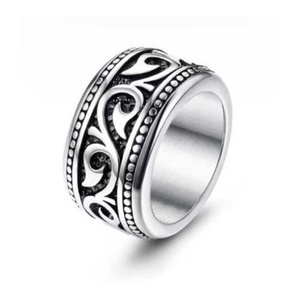 Vintage 316 Stainless Steel Tiger Eye Stone Signet Ring Men's Domineering Hip Hop Celtic Knot