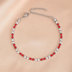 Tennis Bracelet Stainless Steel Zircon for Men Women Micro-set Full Diamond Iced Out