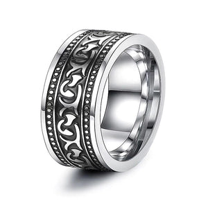 Vintage 316 Stainless Steel Tiger Eye Stone Signet Ring Men's Domineering Hip Hop Celtic Knot