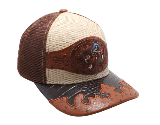 STRAW HAT COWBOY BEIGE/L.BROWN