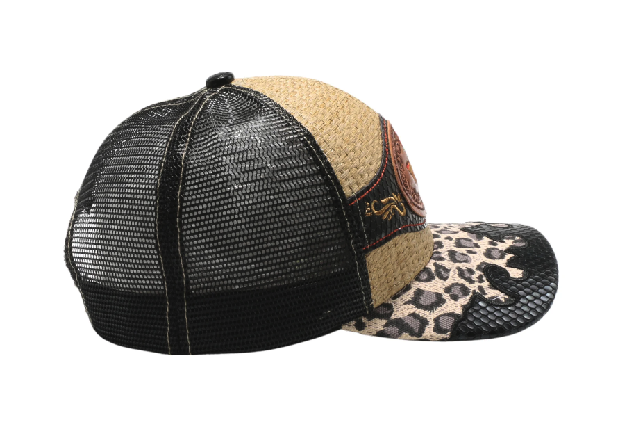 STRAW HAT TX MAP NATURE/BLACK