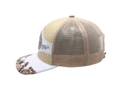 STRAW HAT TX MAP NATURE/KHAKI