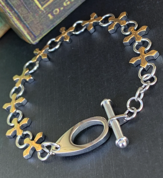 Steel Gold IP two color Toggle