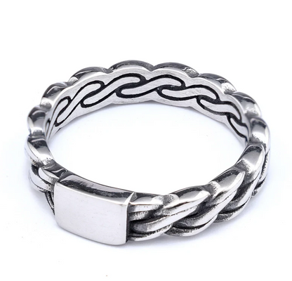 Hip-Hop Streetwear Solid Color 304 Stainless Steel Men's Rings