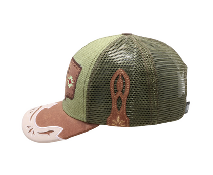 STRAW HAT HORSE OLIVE/OLIVE