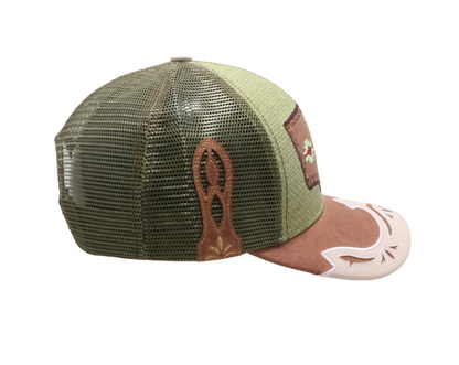 STRAW HAT HORSE OLIVE/OLIVE