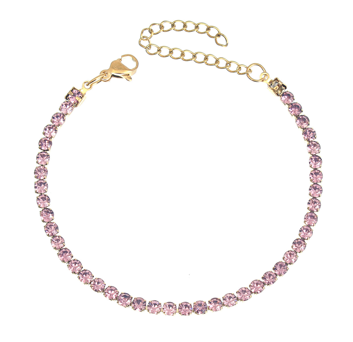 Tennis Bracelet Stainless Steel Zircon for Men Women Micro-set Full Diamond Iced