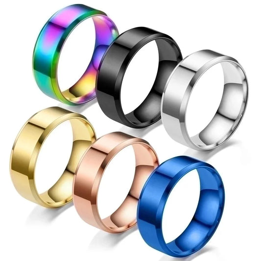 Men’s Classic Stainless Steel Ring – Multiple Colors, Durable & Stylish