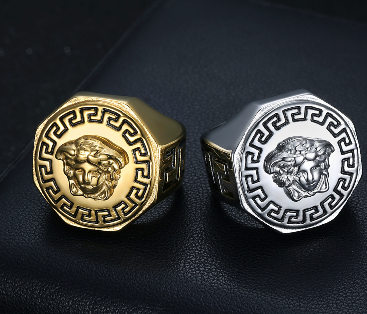 Titanium_Silver_ring_with_intricate_design set