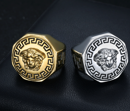 Titanium_Silver_ring_with_intricate_design set